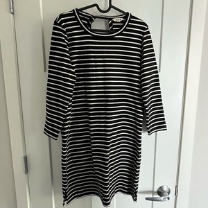 Madewell Black/White Striped Dress, EUC, Size Med